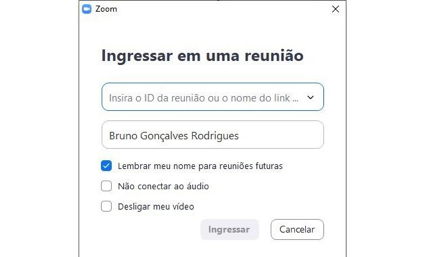 É possível entrar em uma reunião somente com o ID da sala. (Imagem: Reprodução/Bruno Rodrigues)